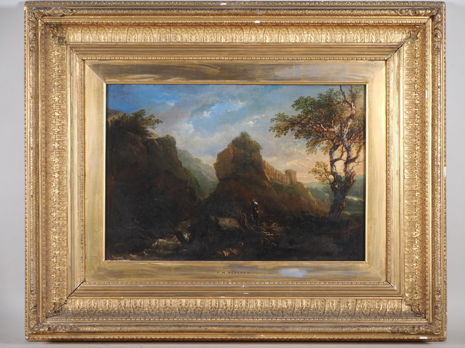 Frederick Henry Henshaw (1807, Harborne - 1891, Birmingham) - Romantic Mountain Landscape (1 of 4)
