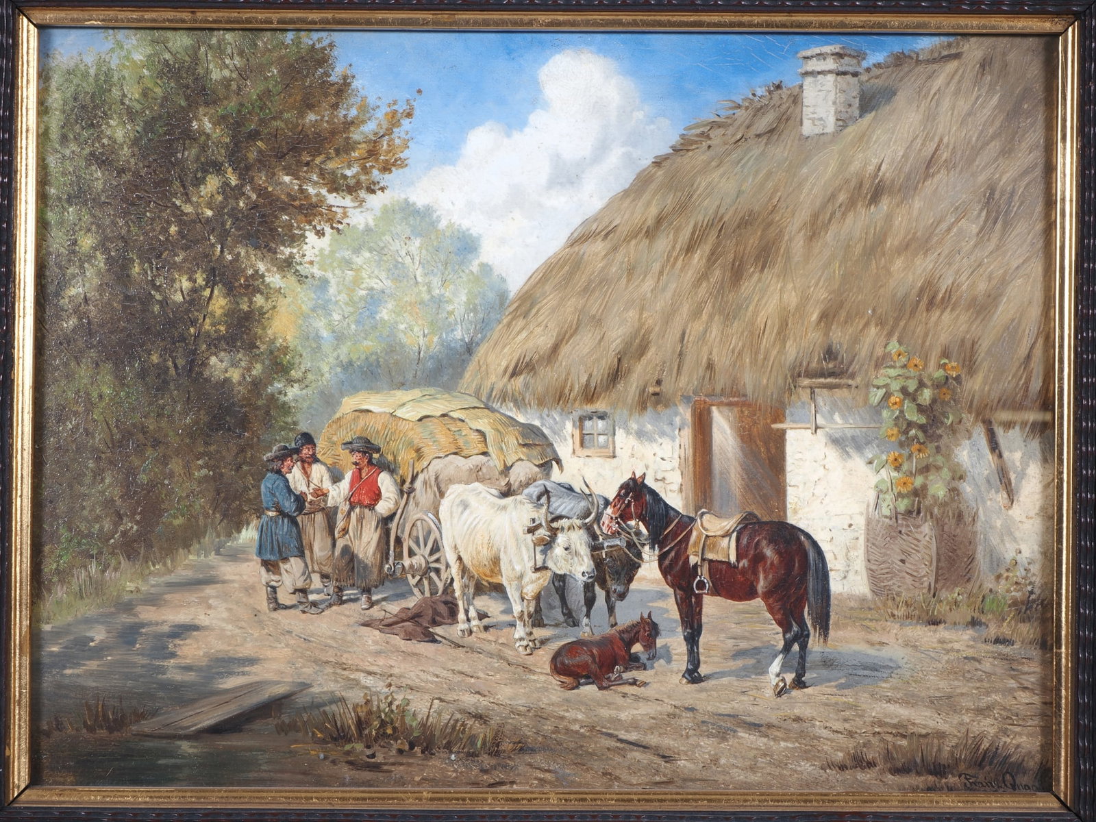 Franz Quaglio (1844, Munich - 1920) - Farm in the Puszta, 1902 (1 of 5)