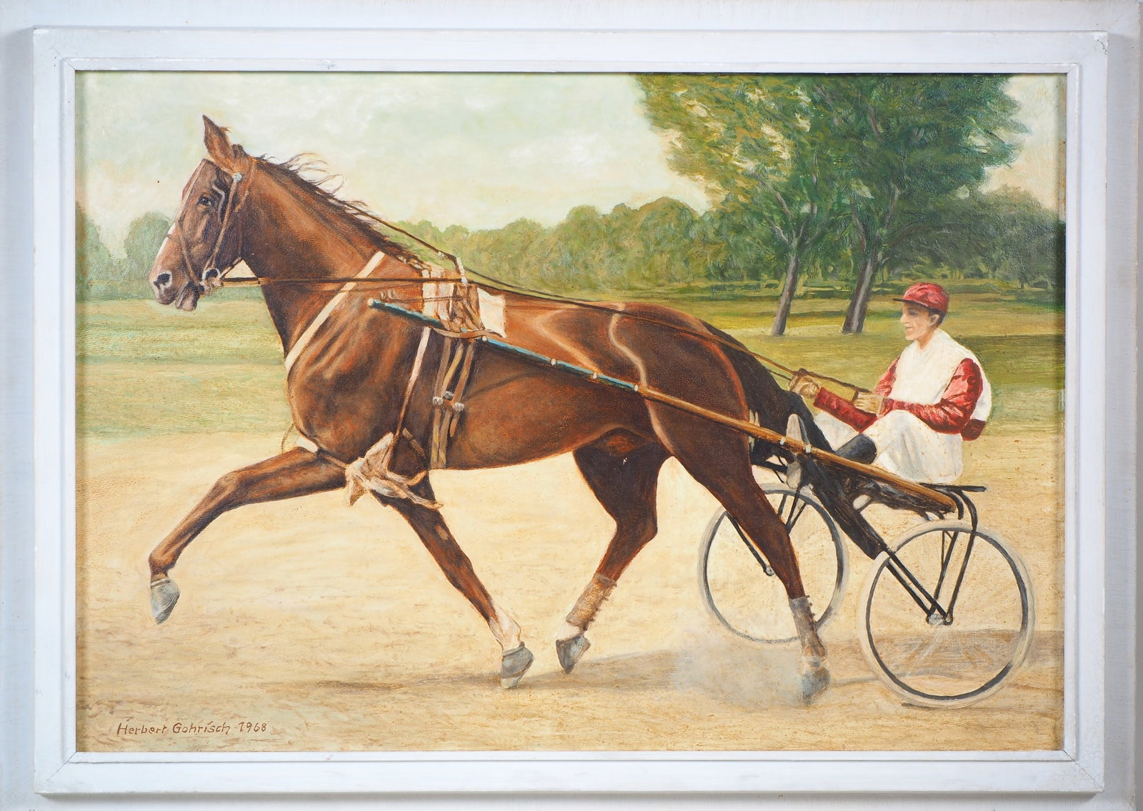 Trotter in a sulky, Herbert Gohrisch 1968 (1 of 1)