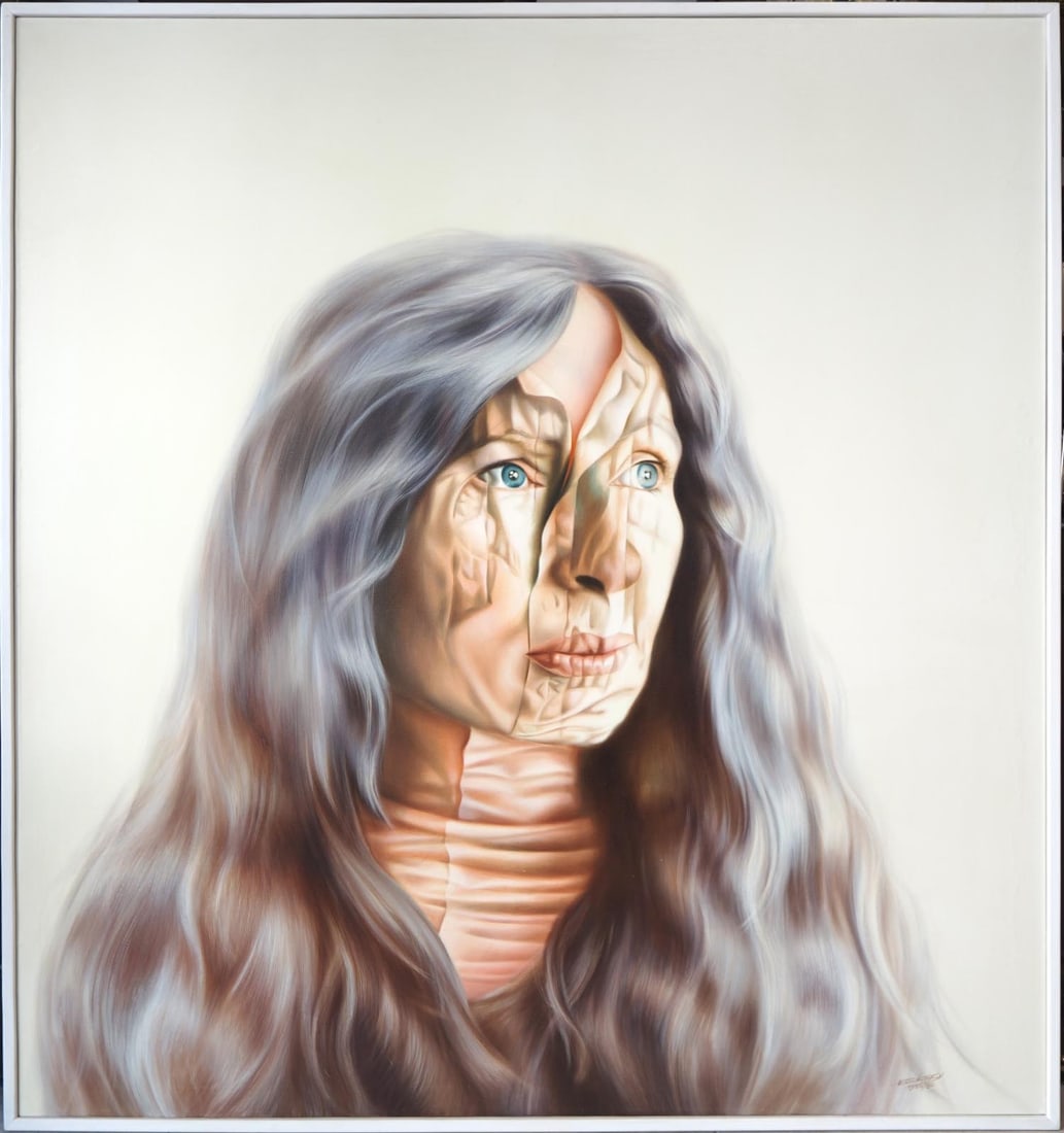 Brigitte Kornetzky - Portrait of Anna E. 1985/86 - Large format 174 x 164 cm (1 of 6)