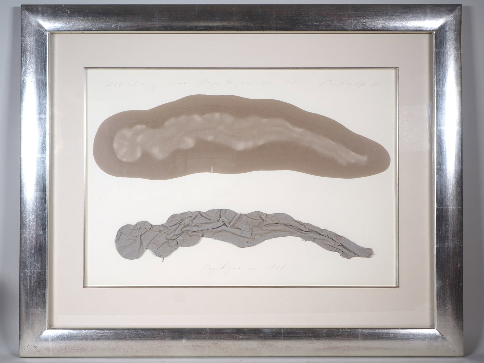 Jürgen Brodwolf (1932, Canton of Zurich, Switzerland) - Illustration of a cardboard figure and: Jürgen Brodwolf (1932, Canton of Zurich, Switzerland) - Illustration of a cardboard figure and cardboard figure 1988/89 Collage and drawing on paper. Signed and dated 1989 in pencil at the top right.