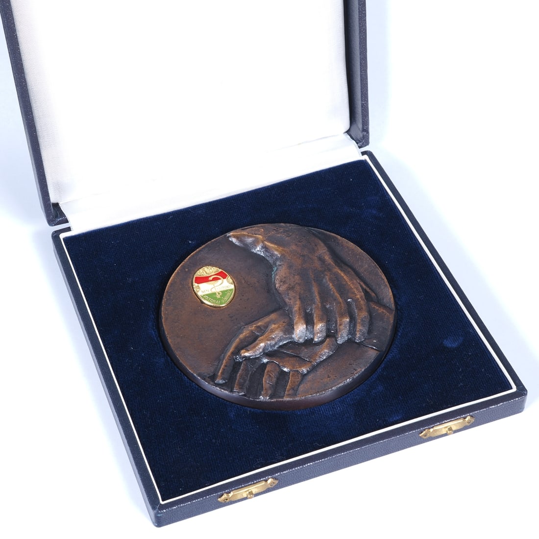 Hungary Bronze medal for medicine in case, MN Központi Katonai Kórház (1 of 1)