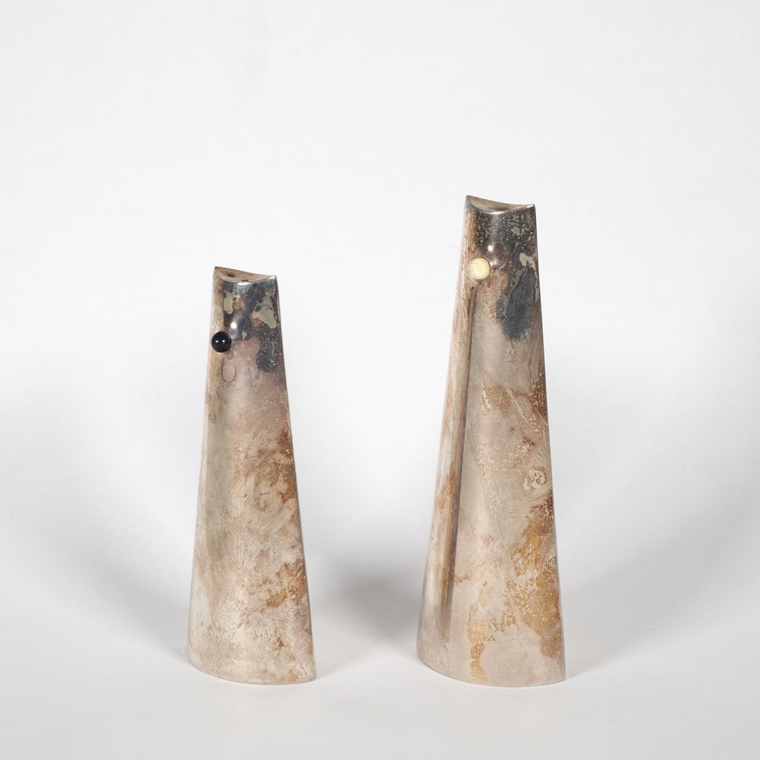 Hans Bunde - Sterling silver salt and pepper shakers - Carl M. Cohr, Denmark, 1950s (1 of 3)
