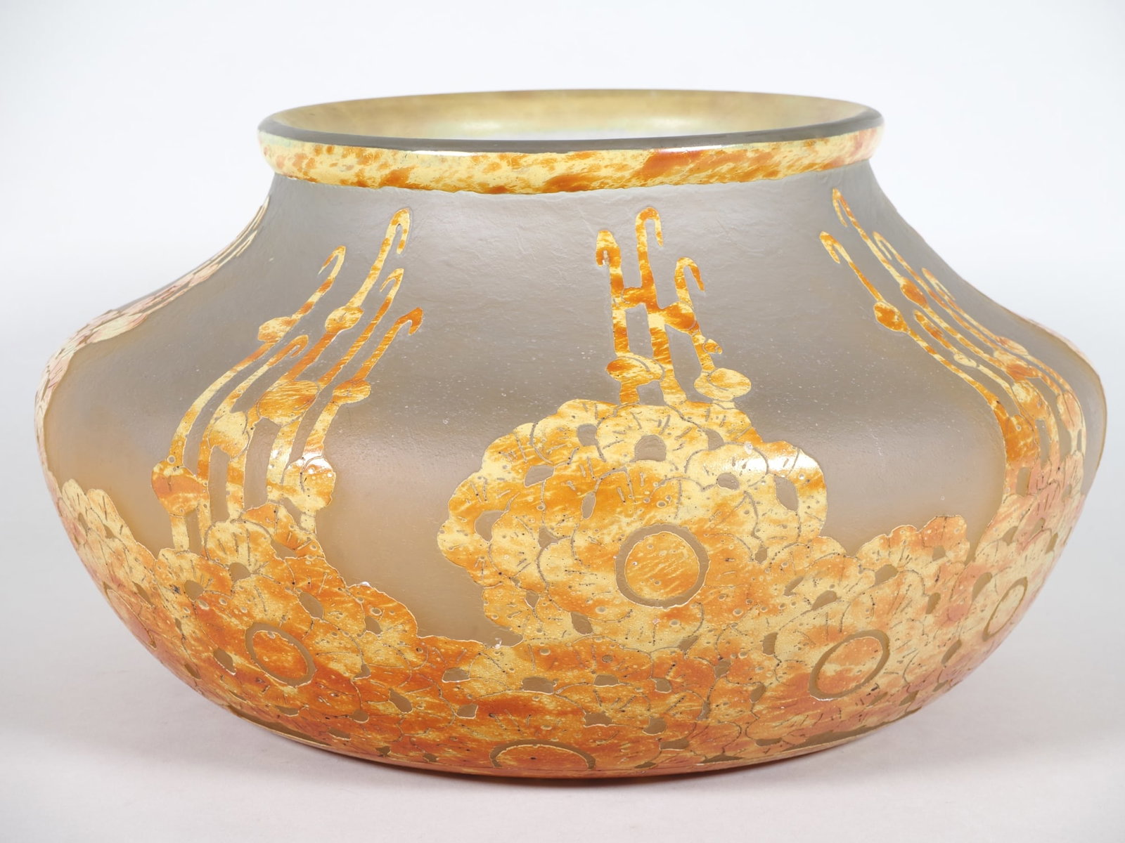 Verreries Schneider - Charder, Art Deco glass bowl, 1920s (1 of 7)