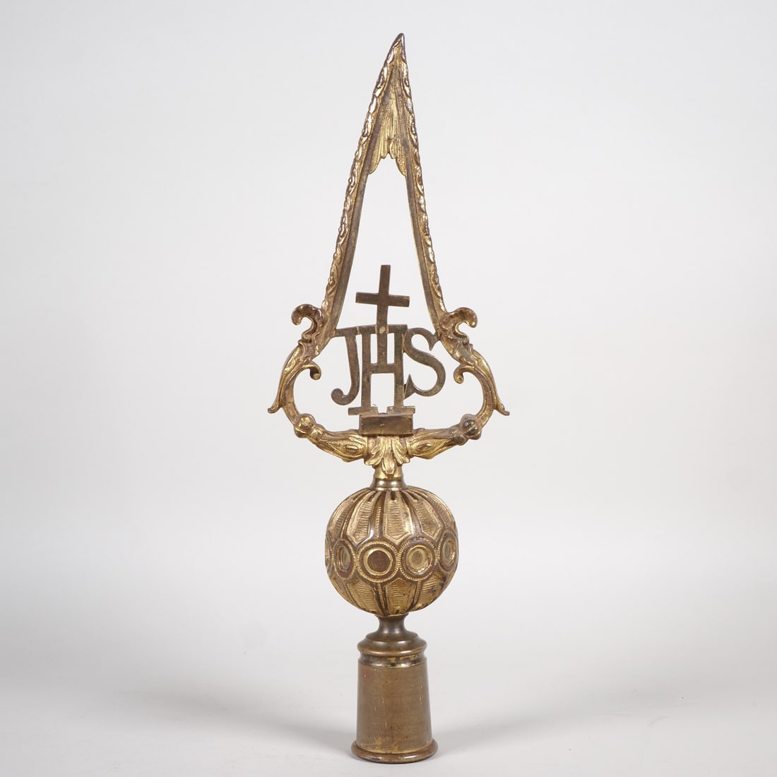 Antique Christian flag tip IHS, German Empire, circa 1880 (1 of 2)