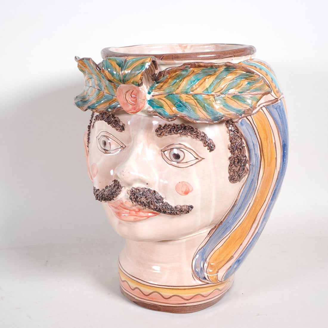 Sicily Testa di Moro ceramic Moor's head vase, 1950s/60s (1 of 3)