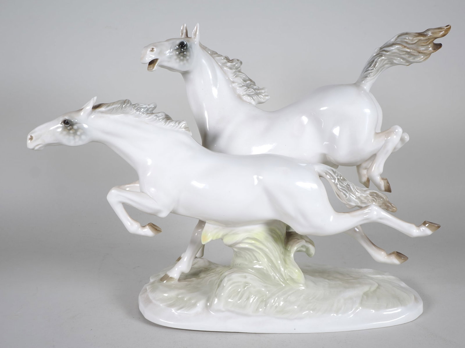 Porcelain figurine, galloping horses (1 of 4)