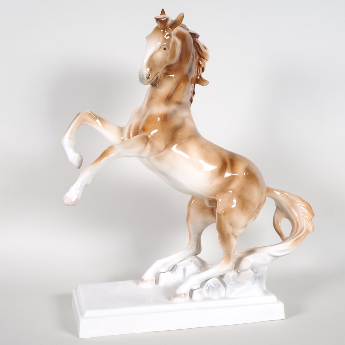 Royal Dux Bohemia - Rising Horse, large figure 43 cm (1 of 3)