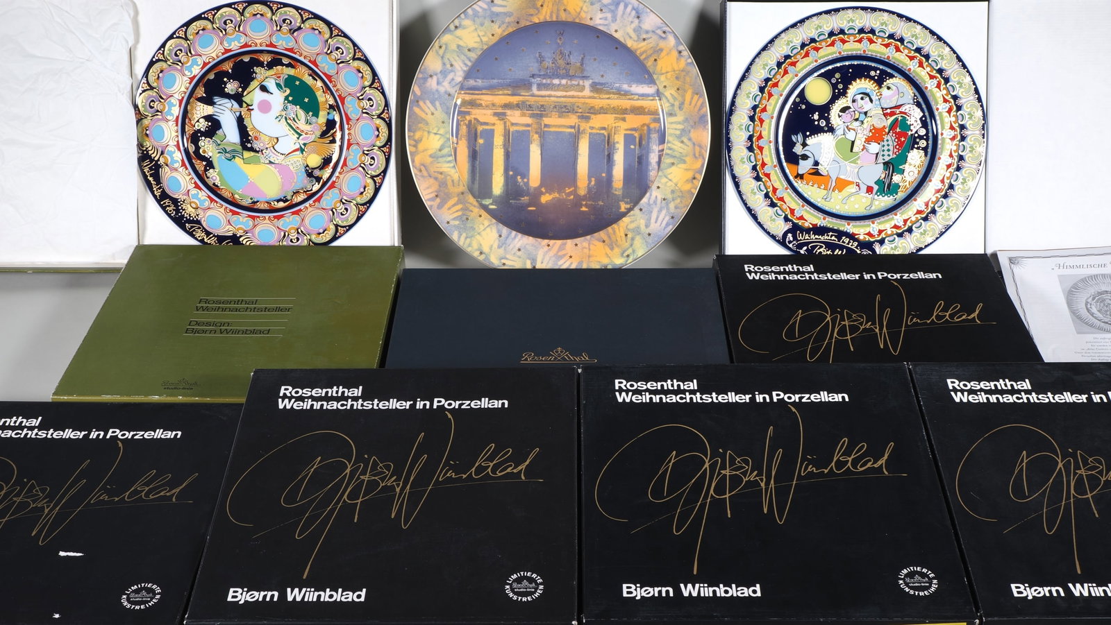 19 St. Rosenthal collector’s plates + angel, designed by Björn Wiinblad (1 of 5)