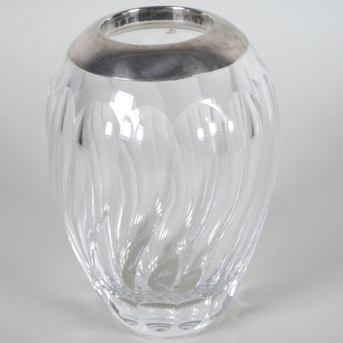 Crystal glass vase, Bohemia, c. 1900 (1 of 2)
