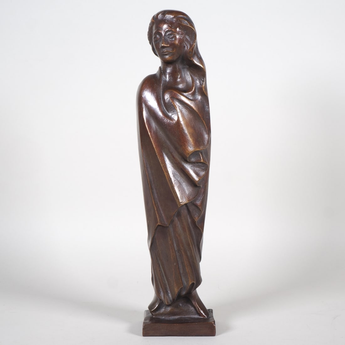 Ernst Barlach - Sculpture "Woman in the Wind", reduction in bronze (1 of 4)
