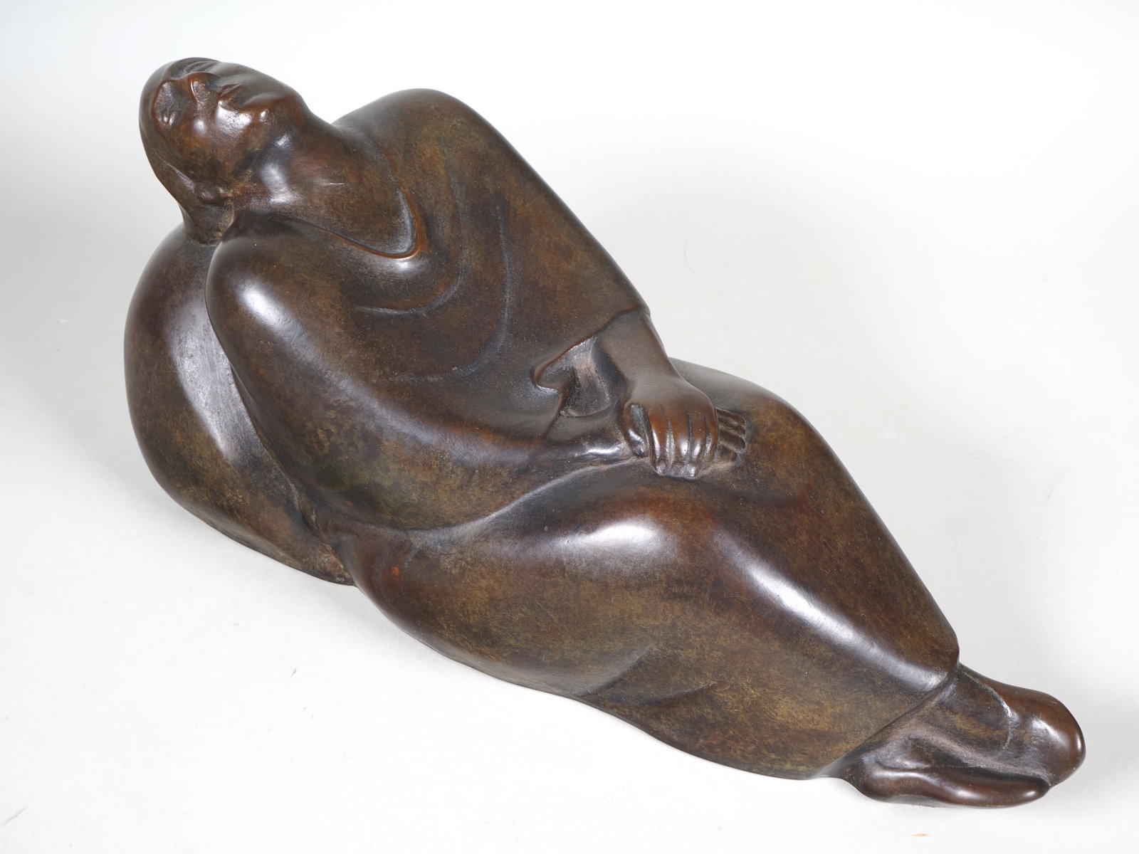 Ernst Barlach - Sculpture "Dreaming Woman", reduction in bronze (1 of 4)