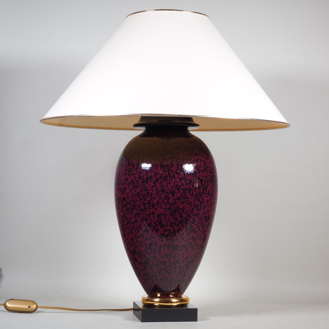 Large ceramic table lamp, 1970s, height adjustable 74 - 92 cm (1 of 4)