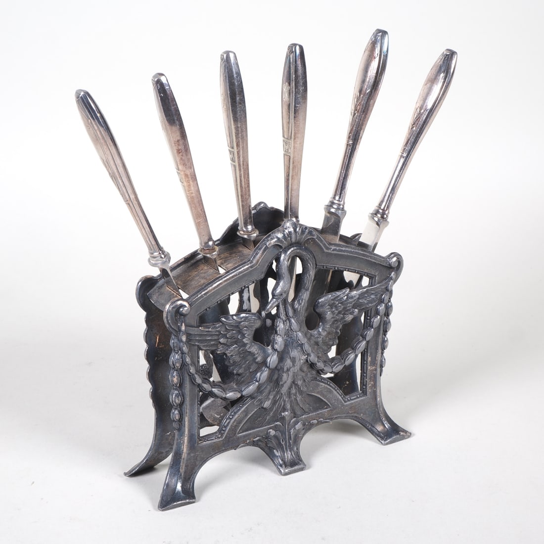 Fruit knives in a holder, circa 1900 (1 of 2)