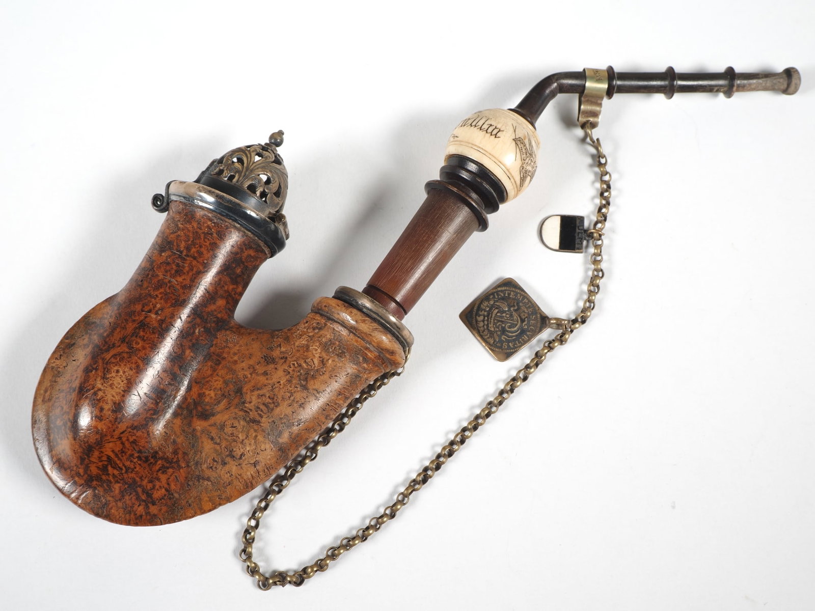 Small tobacco pipe Ulmer Kloben / Sackpfeife, mid-19th century. (1 of 5)