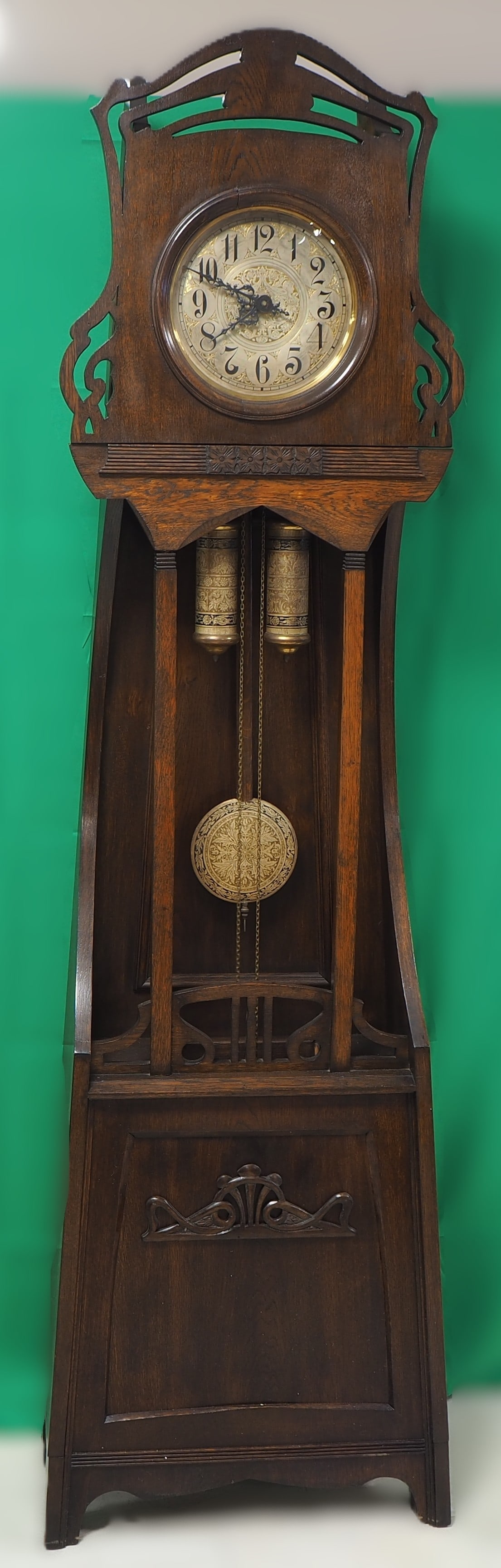 Cantilever grandfather clock, Art Nouveau, around 1900 (1 of 7)