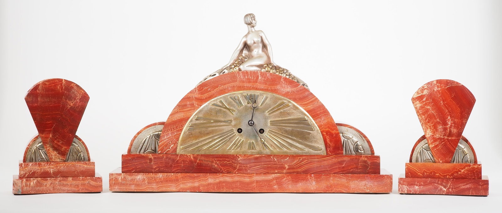 Clock ensemble by "Geo.Luc", around 1920 (1 of 9)