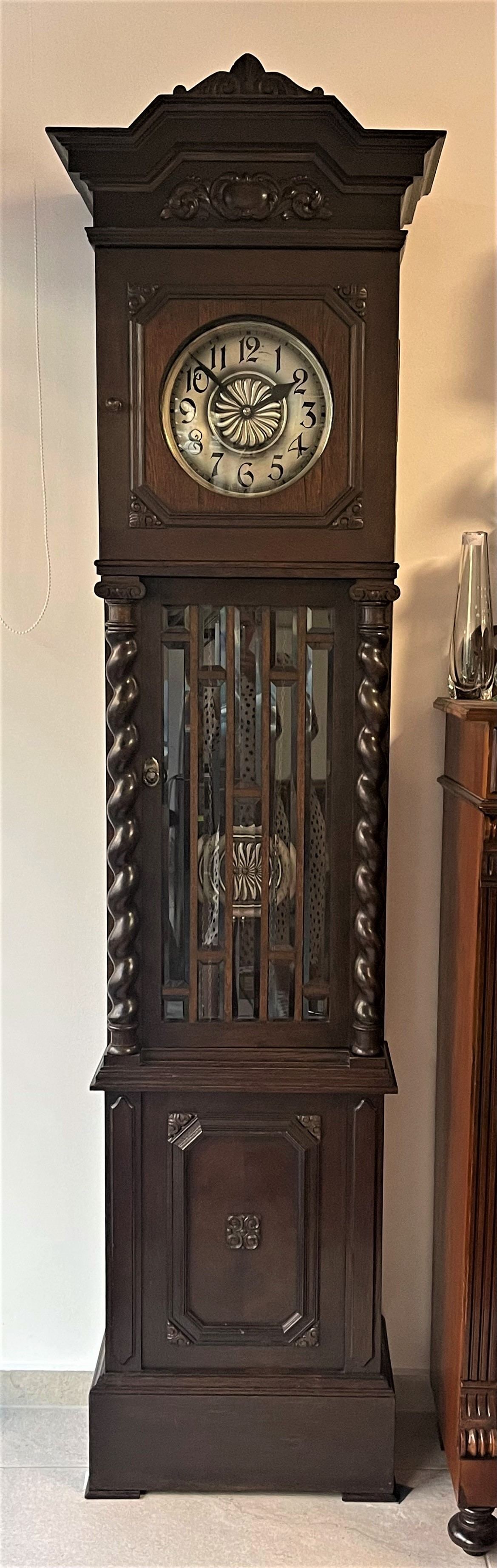 Large grandfather clock in Gdansk Baroque style, 20s. (1 of 6)
