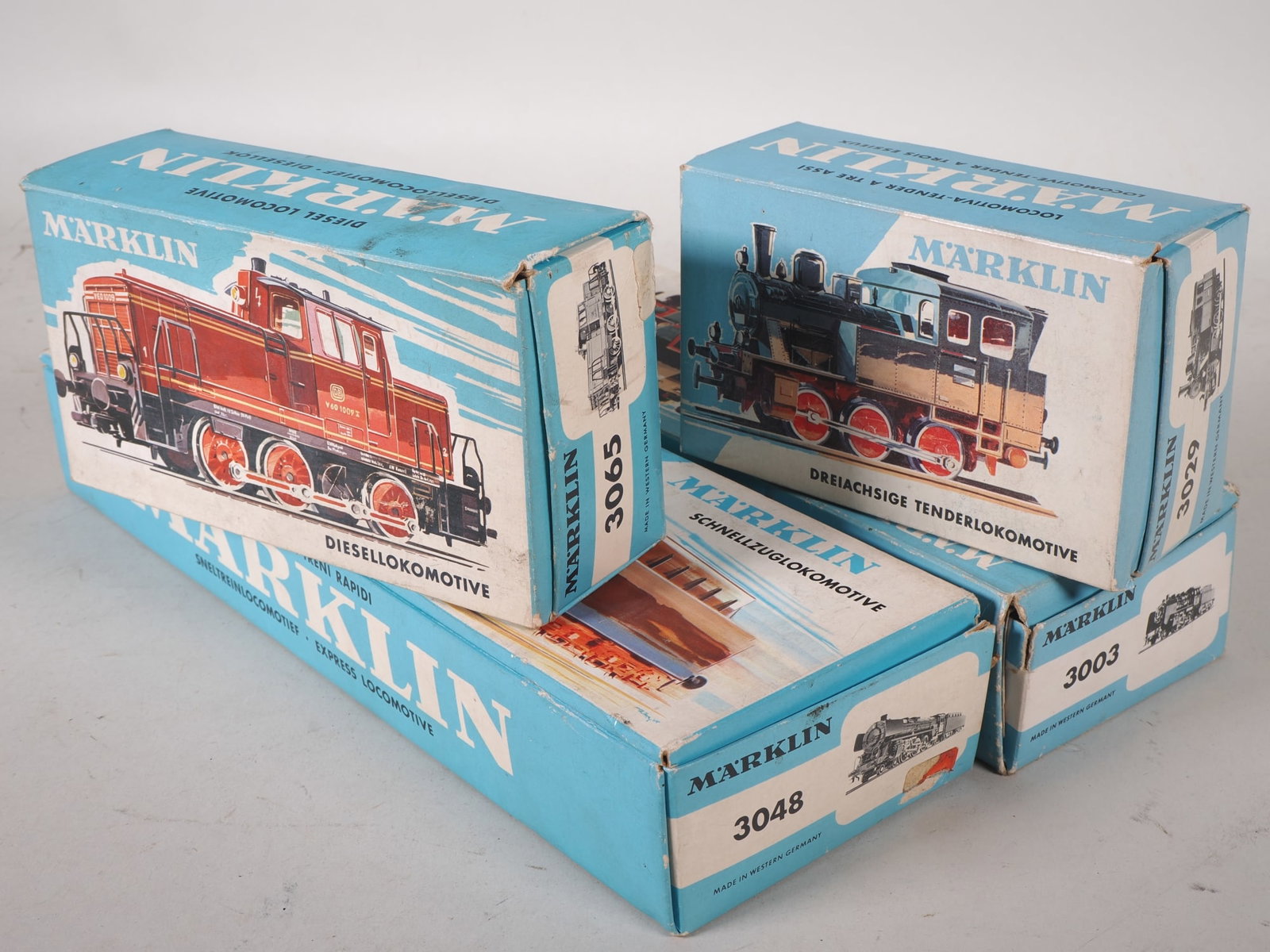 Märklin set of locomotives 3048, 3065, 3029, 3003 - in original packaging (1 of 2)