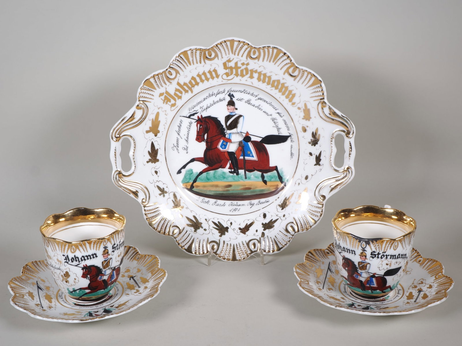 Berlin Cuirassier Regiment 1901 Porcelain Set (1 of 2)