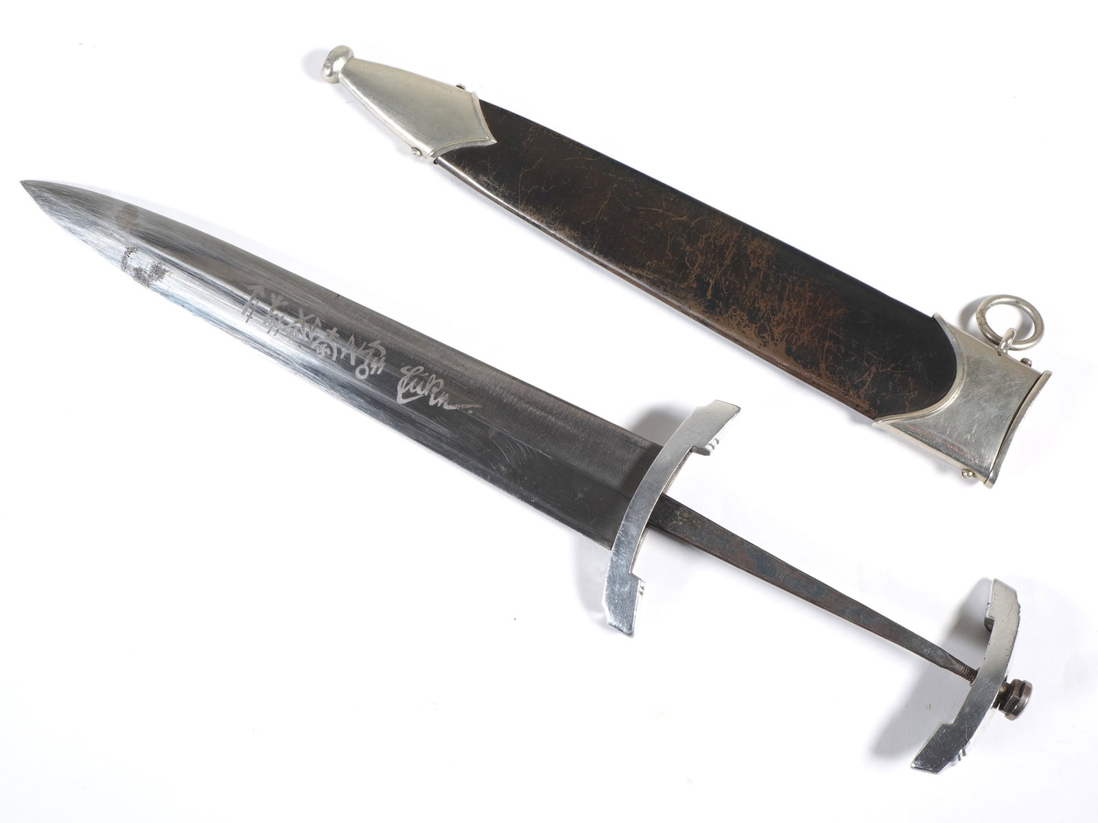 SS service dagger with runes and Eicke etching, probably prototype (1 of 9)