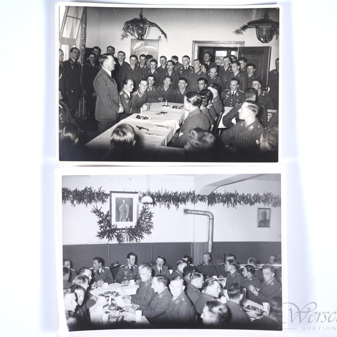 Original photograph of Adolf Hitler at Fighter Wing 52, Christmas 1939, Lachen-Speyerdorf (1 of 5)