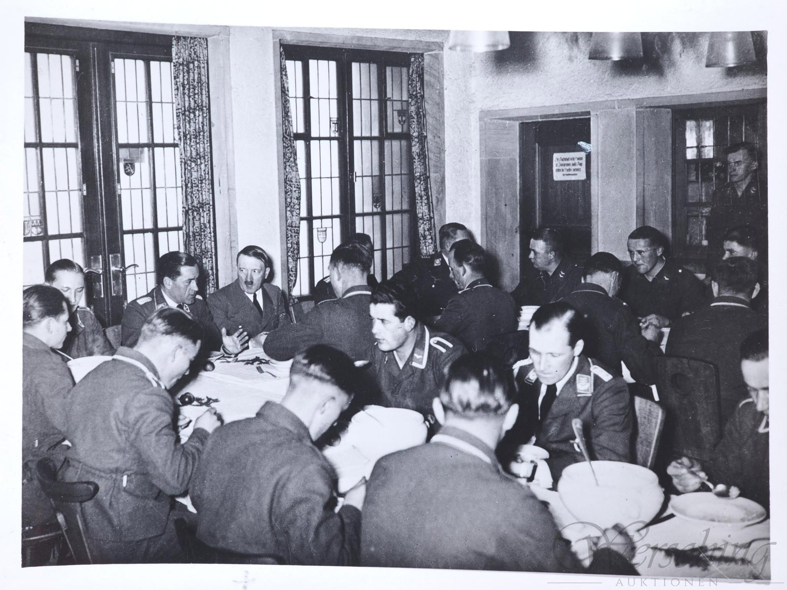 Original photograph of Adolf Hitler at Fighter Wing 52, Christmas 1939, Lachen-Speyerdorf (1 of 3)