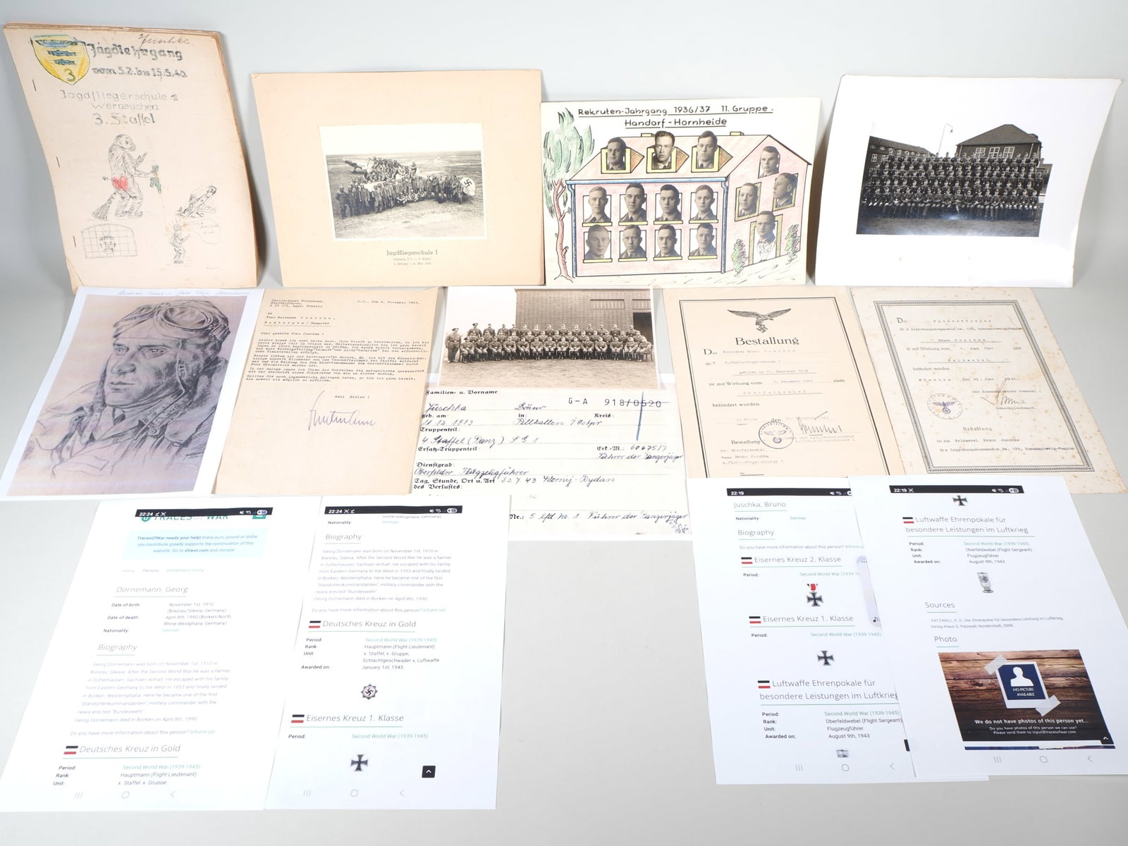 Luftwaffe Honorary Cup bearer estate of Bruno Juschka, tank destroyer, fighter pilot, 1st Fighter (1 of 8)