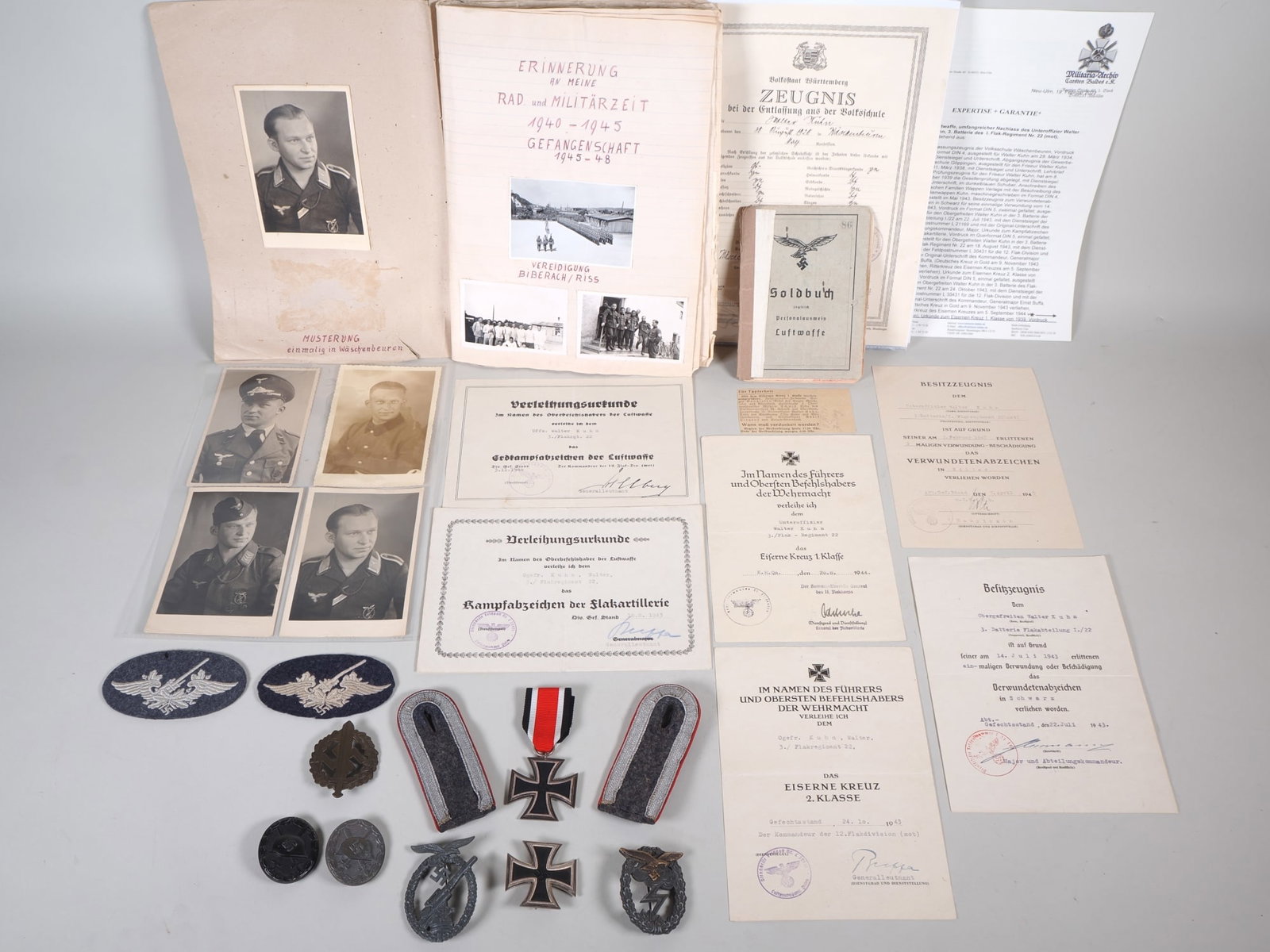 Luftwaffe, extensive collection of items belonging to a non-commissioned officer of the 3rd Battery (1 of 20)