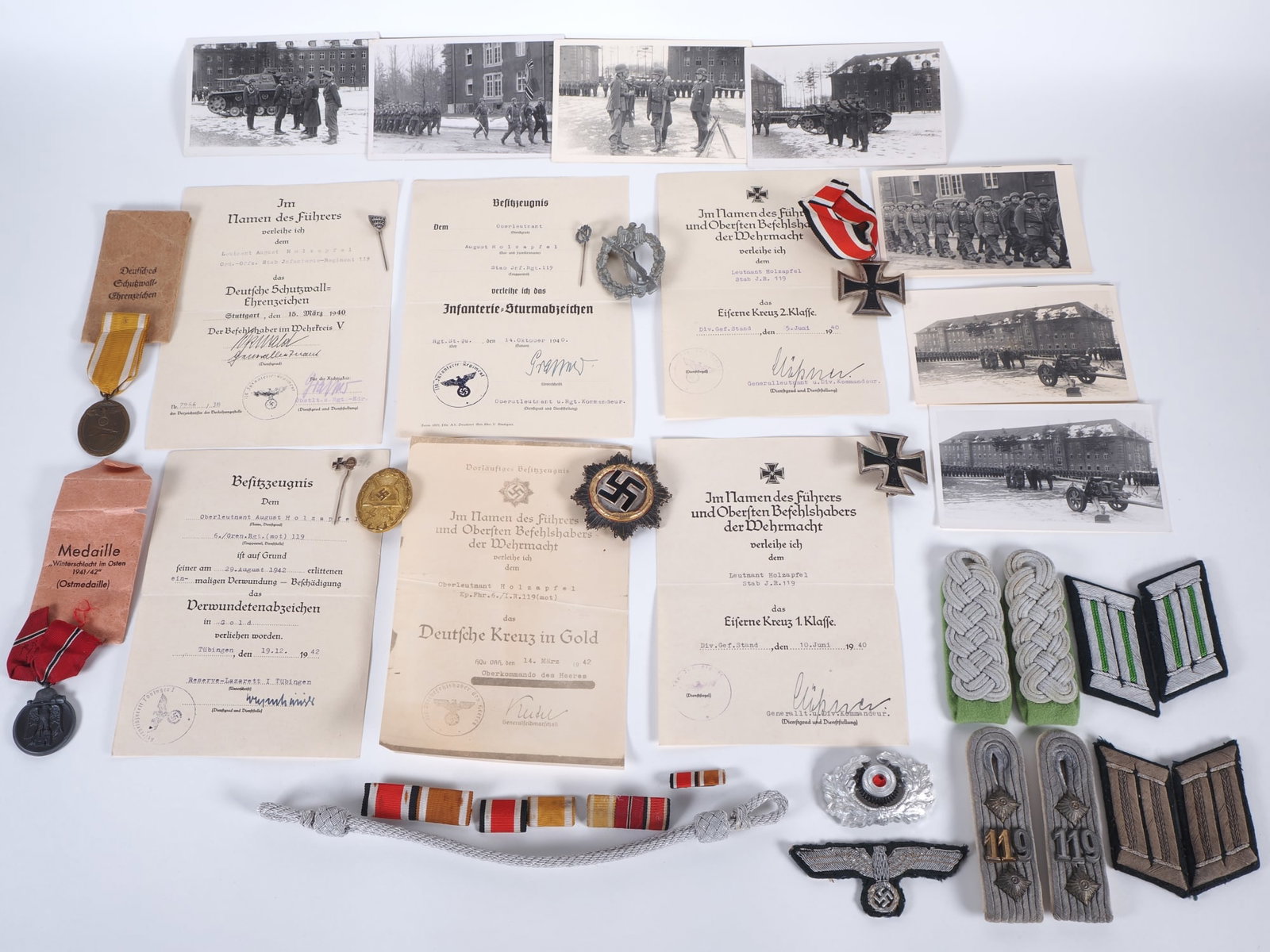 119th Panzer Grenadier Regiment - German Cross in Gold - Estate (1 of 17)