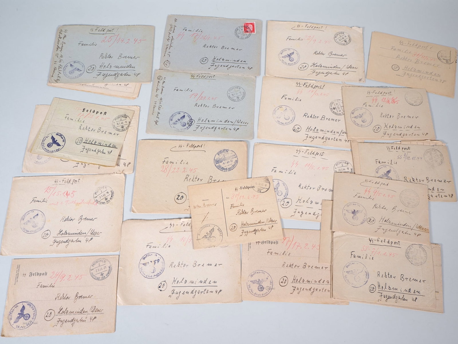 Field post estate Waffen-SS Flak, Munich 1944/45 (1 of 3)