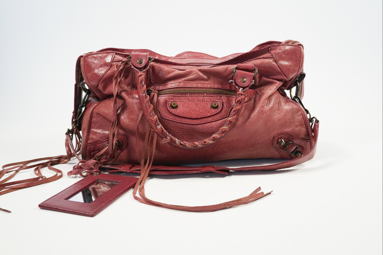 Balenciaga Classic City Bag in Rust: Slight wear, Discoloraton, Small Rips, and scratches