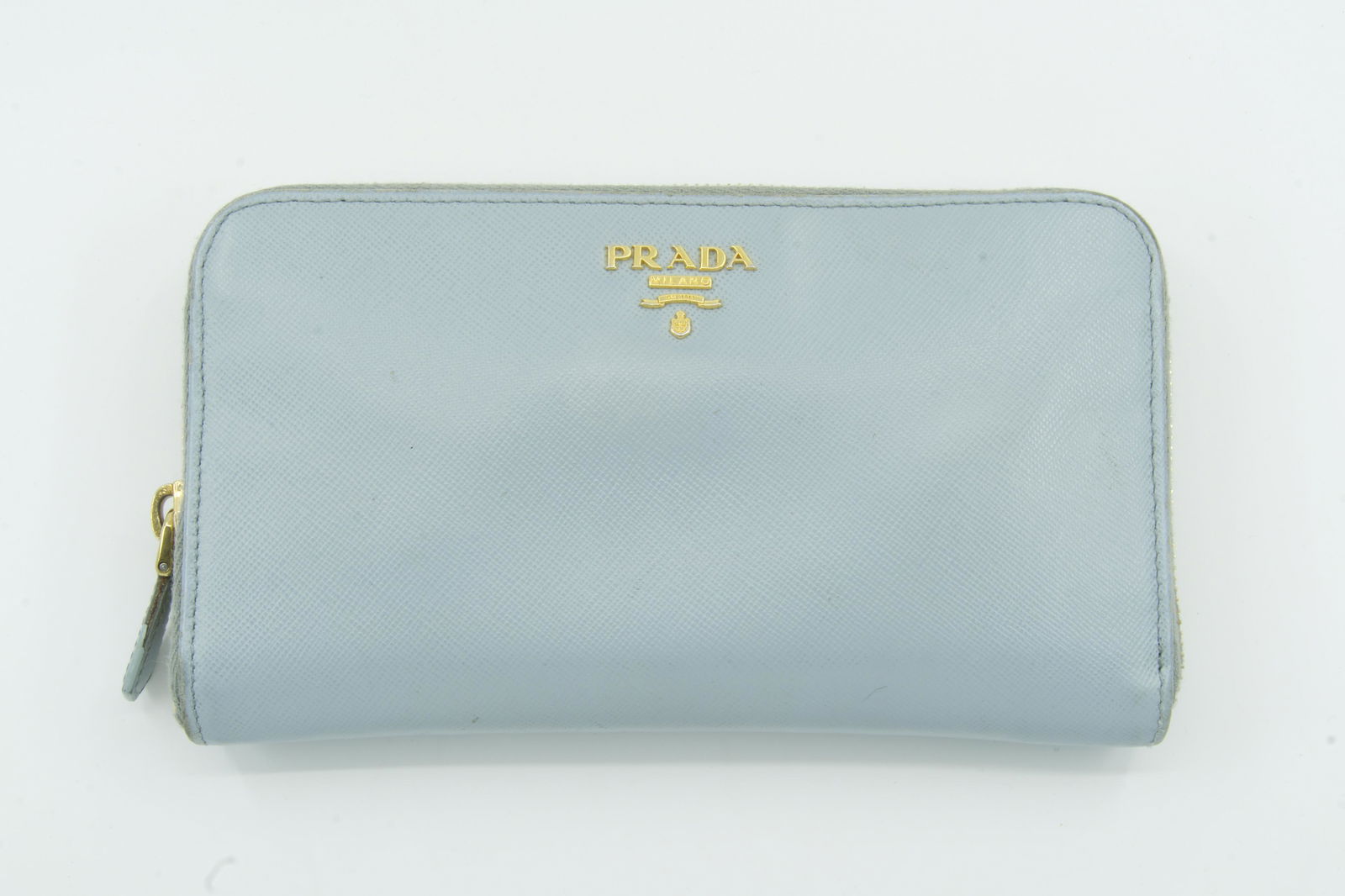 Prada Saffiano Baby Blue Wallet (1 of 4)