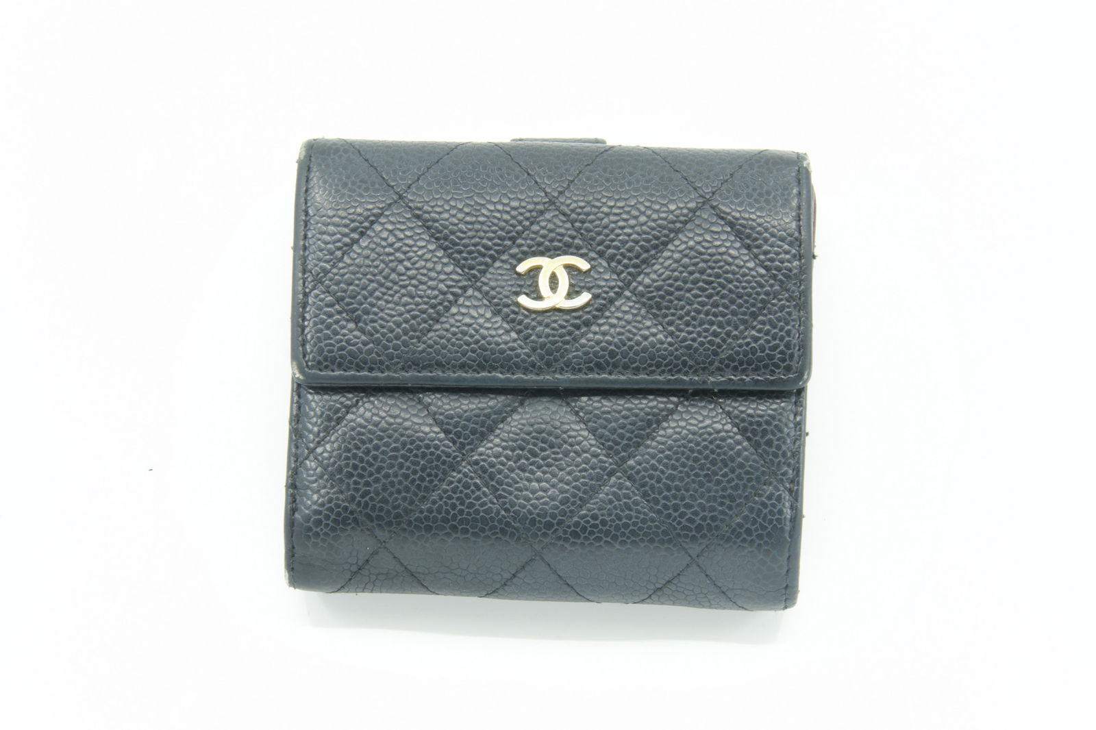 chanel black folding wallet w card , sticker (1 of 3)