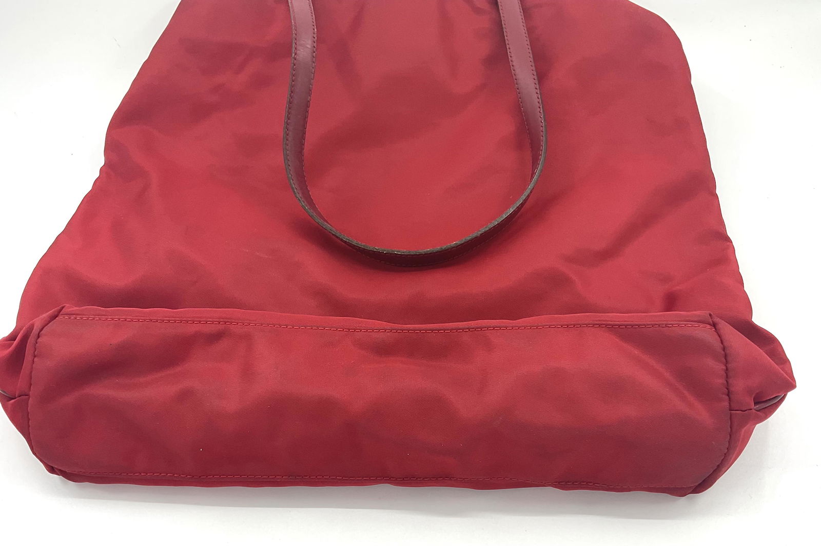 Prada Red Tessuto Tote (1 of 1)