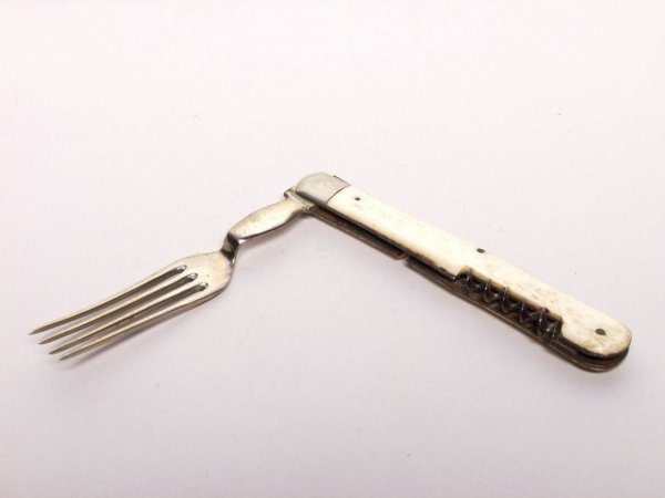 Unusual Folding Pocket Corkscrew/Fork - 3