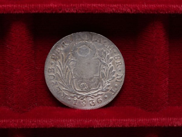 Peru Coinage: 8 Reales 1836 MT