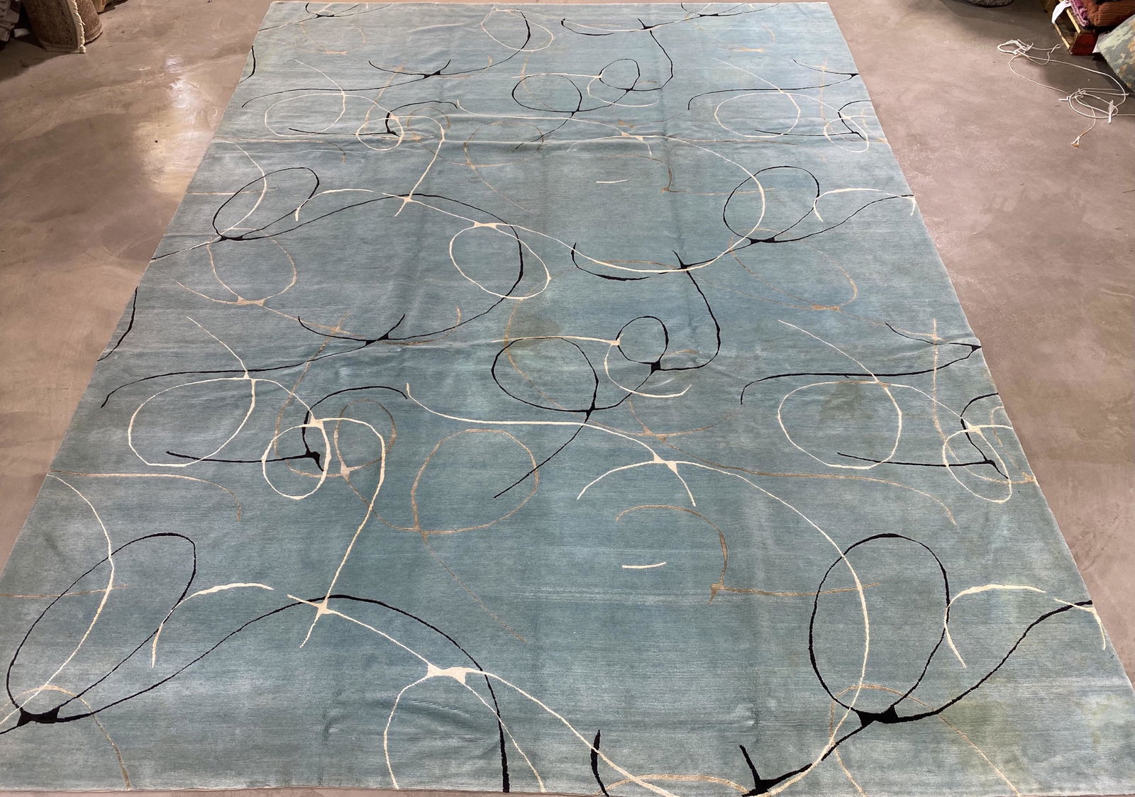 Modern Nepalese Wool and Silk 10' x 14' Rug (1 of 5)