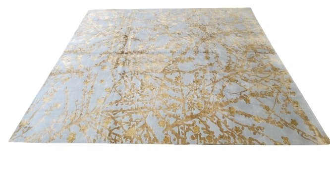 CONTEMPORARY WOOL RUG ART NOUVEAU FLORAL DESIGN 8' x 10' (1 of 4)