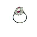 Art Deco Platinum Diamond & Ruby Ring