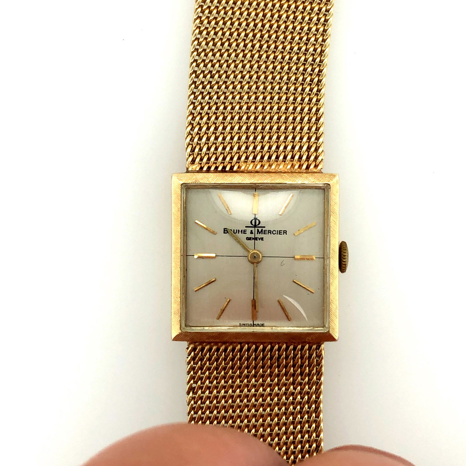 Vintage 14K Yellow Gold Baume & Mercier Mens Wristwatch (1 of 8)