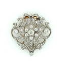 Edwardian. platinum yellow gold diamond brooch