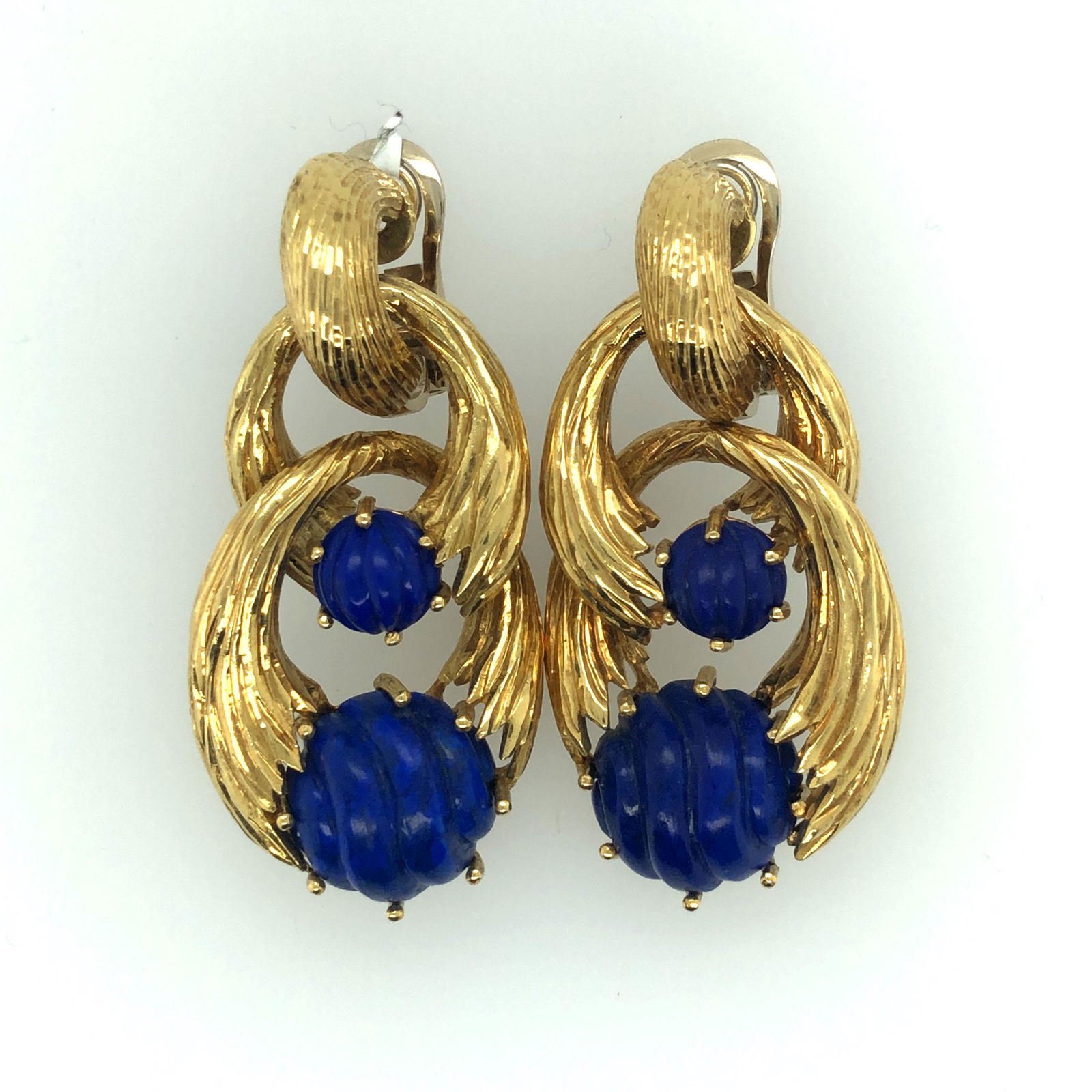 Pair of Italian 18K Yellow Gold and Lapis Lazuli (1 of 4)