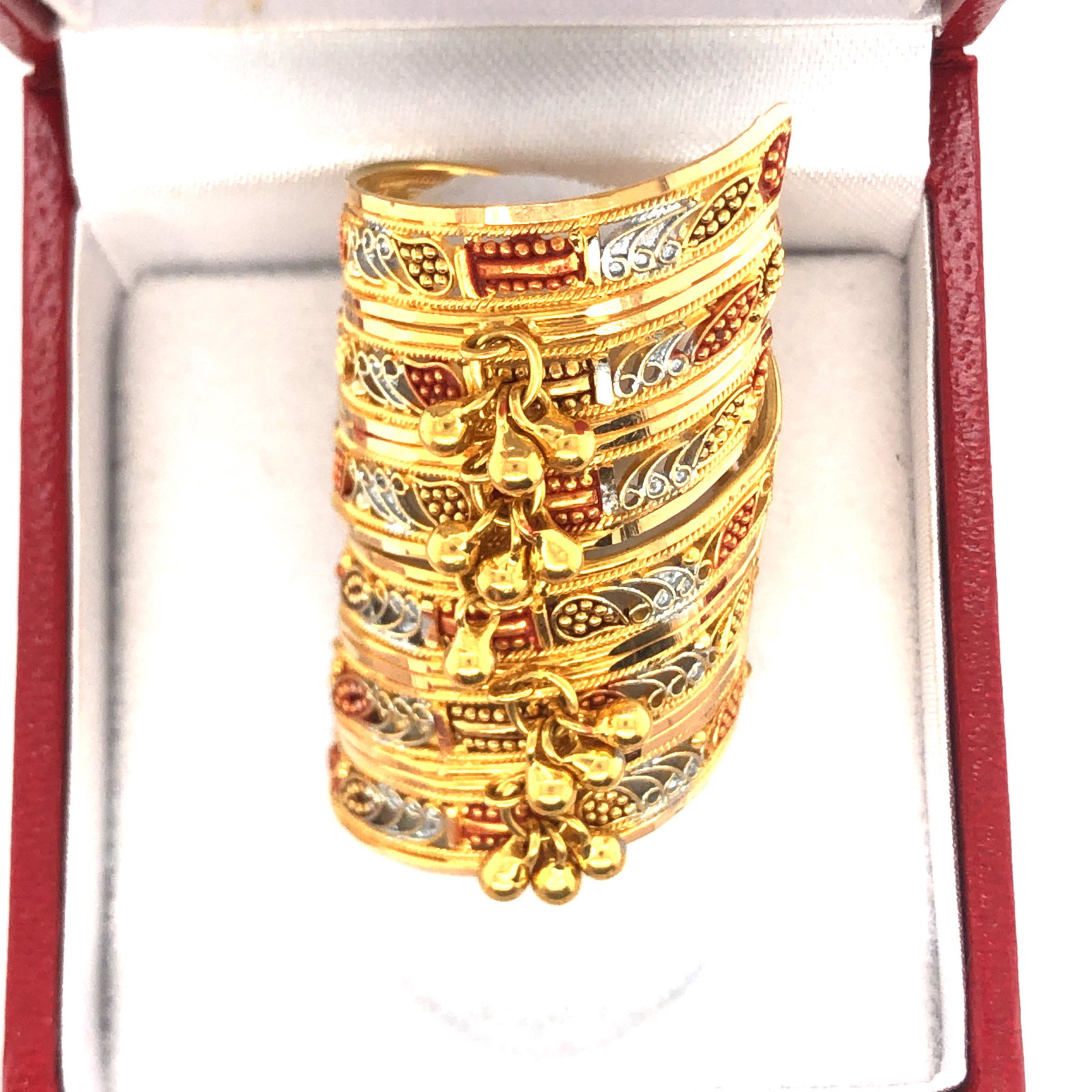 21K Yellow Gold long Ring (1 of 3)