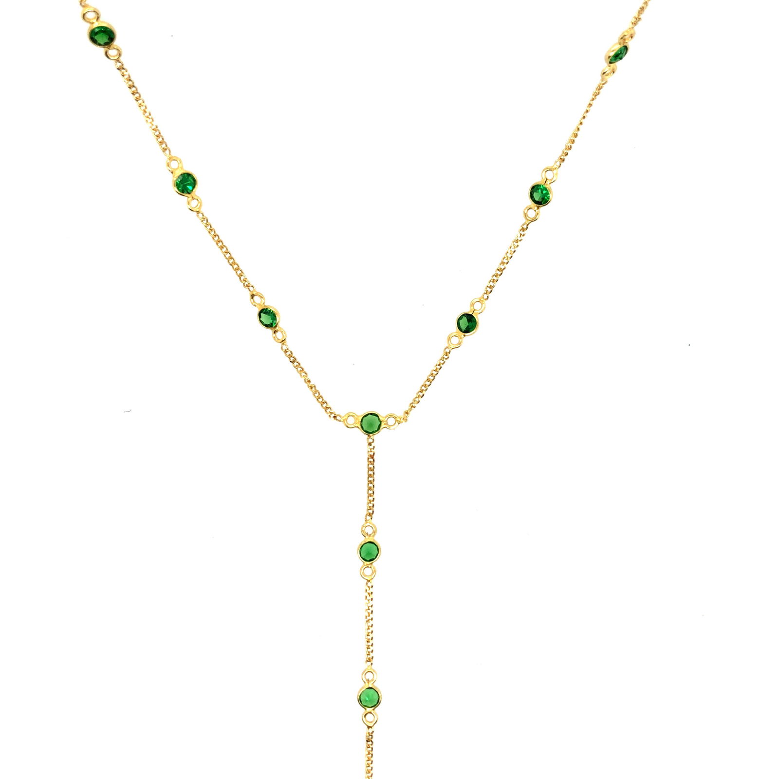 18K Yellow Gold Savorite Garnet Necklace (1 of 4)