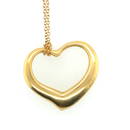 18k Yellow Gold Tiffany heart necklace. With original