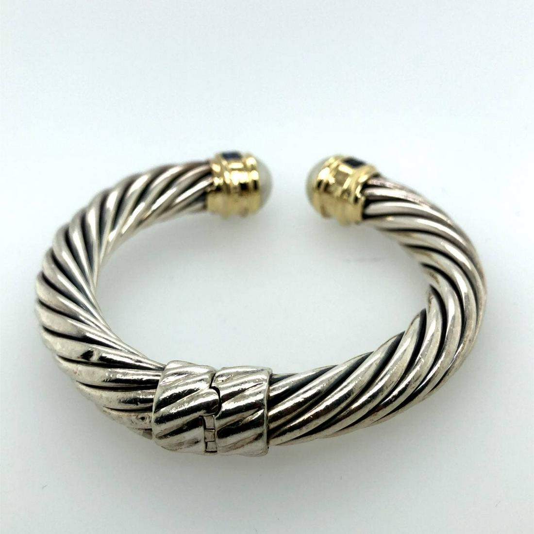 Davio yurman, sterling and 14k gold and pearls bangel (1 of 3)