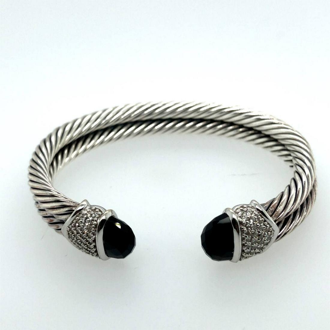 Davio yurman, sterling and 18k gold anddimonds bangel (1 of 3)