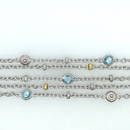 Judith Ripka sterling/18k gold bracelet