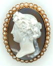 Victorian French 18K Yellow Gold High Relief Agate